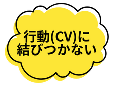 行動（CV)に結びつかない